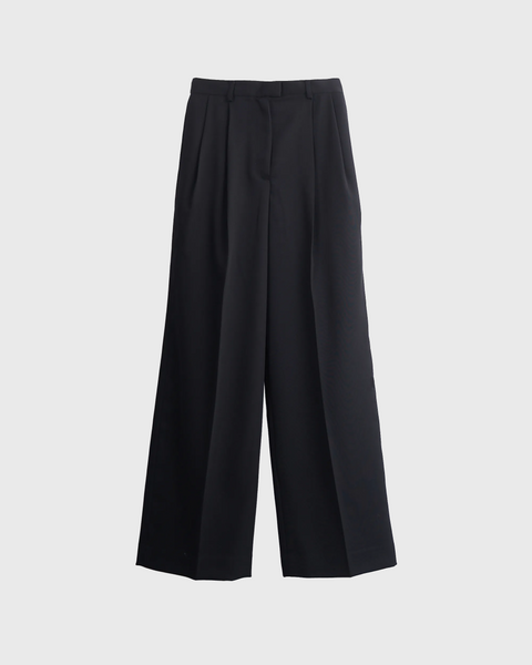 ISPARTA - WIDE SILHOUETTE WOOL TUCKED TROUSERS