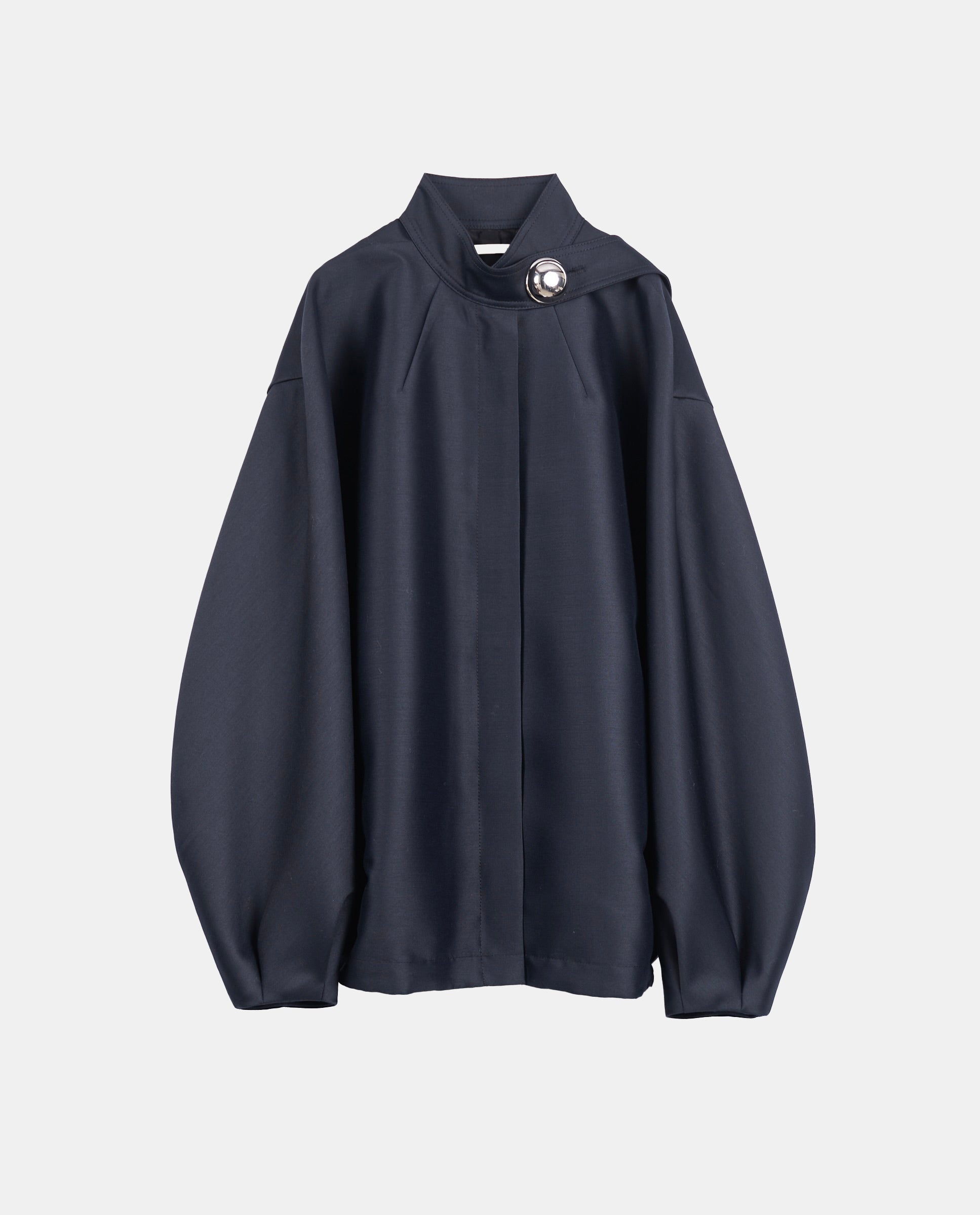 IVANA - ROUND SHAPED ZIP UP WOOL BLOUSON