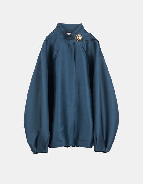 IVANA - ROUND SHAPED ZIP UP WOOL BLOUSON