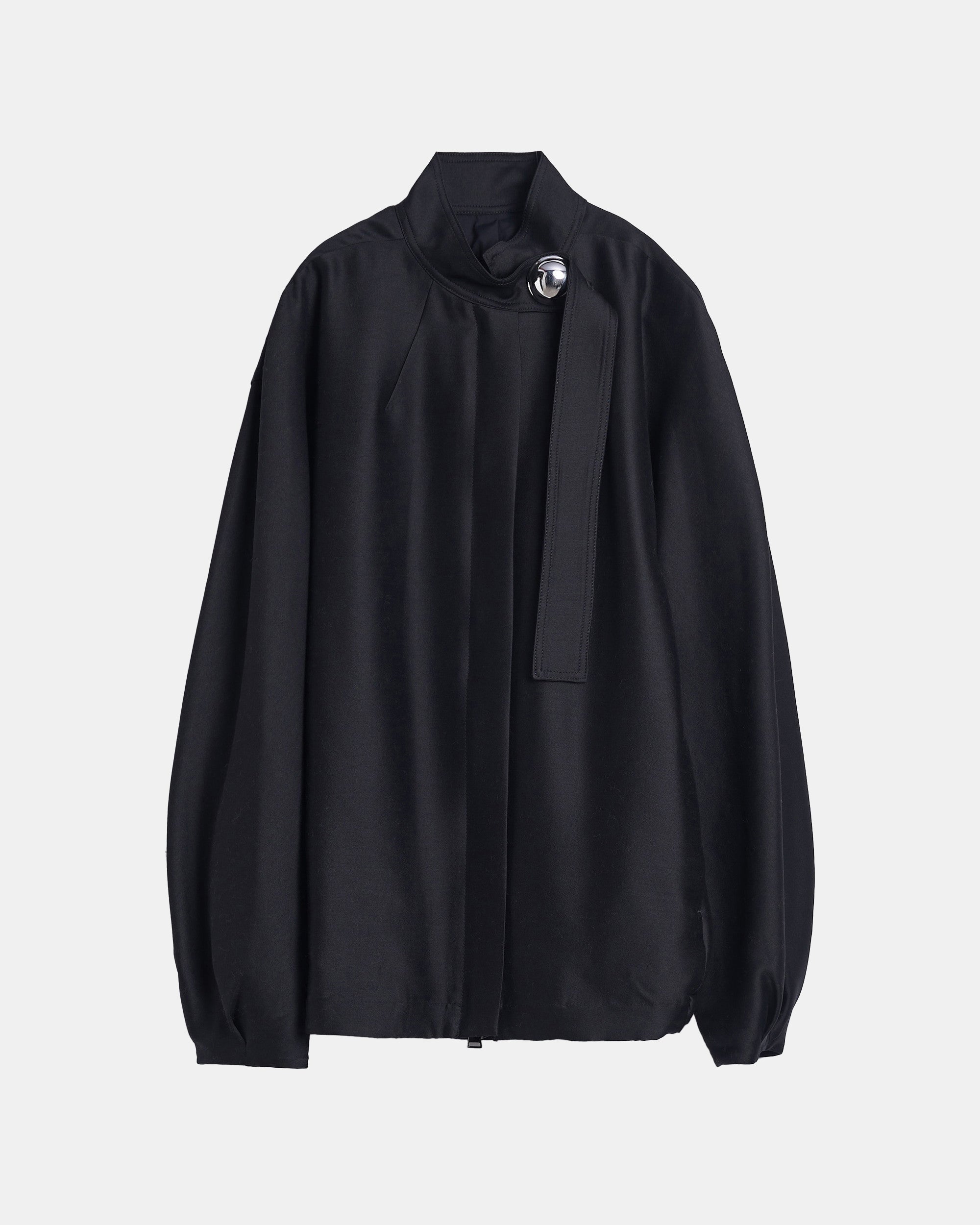 IVANA - ROUND SHAPED ZIP UP WOOL BLOUSON