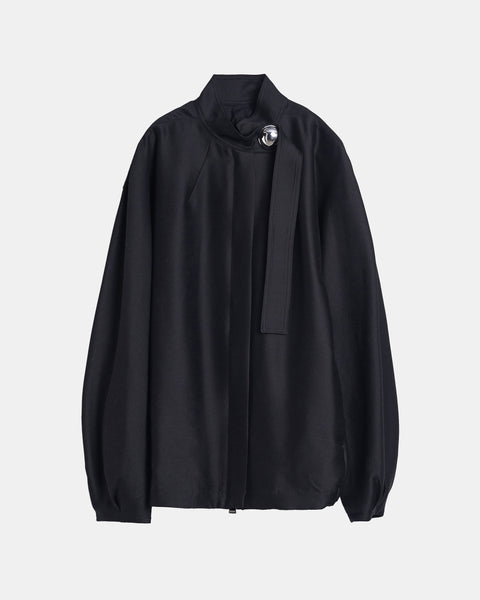 IVANA - ROUND SHAPED ZIP UP WOOL BLOUSON