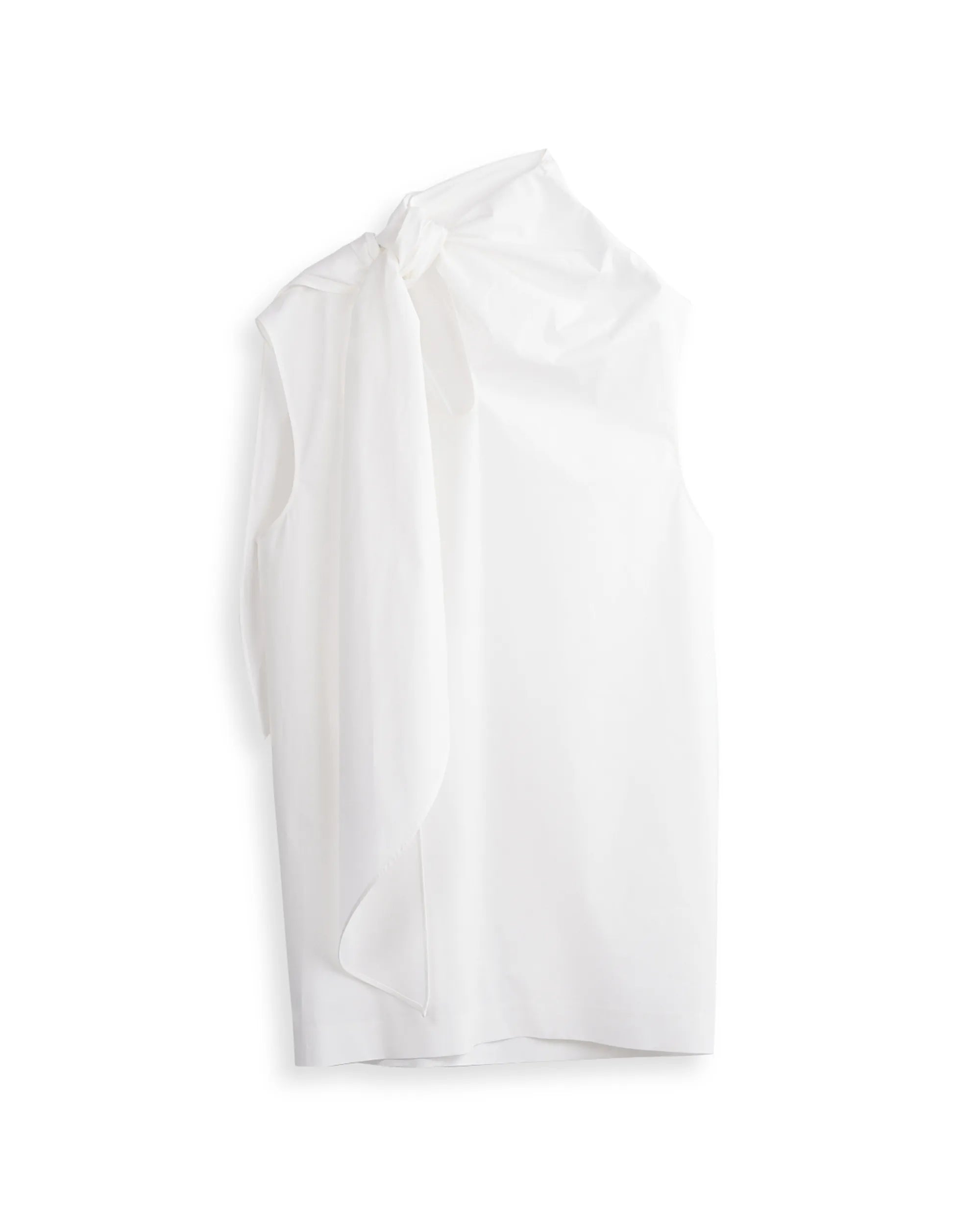 JAMBI - COTTON POPLIN SCARF NECK TOP