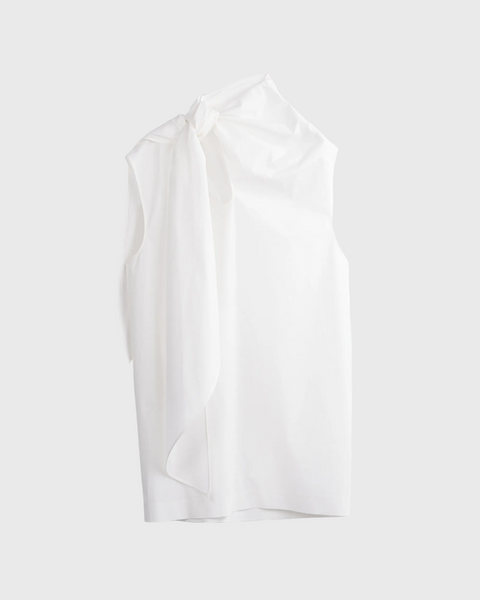 JAMBI - COTTON POPLIN SCARF NECK TOP