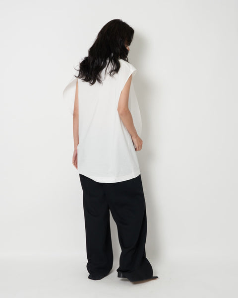 JAMBI - COTTON POPLIN SCARF NECK TOP