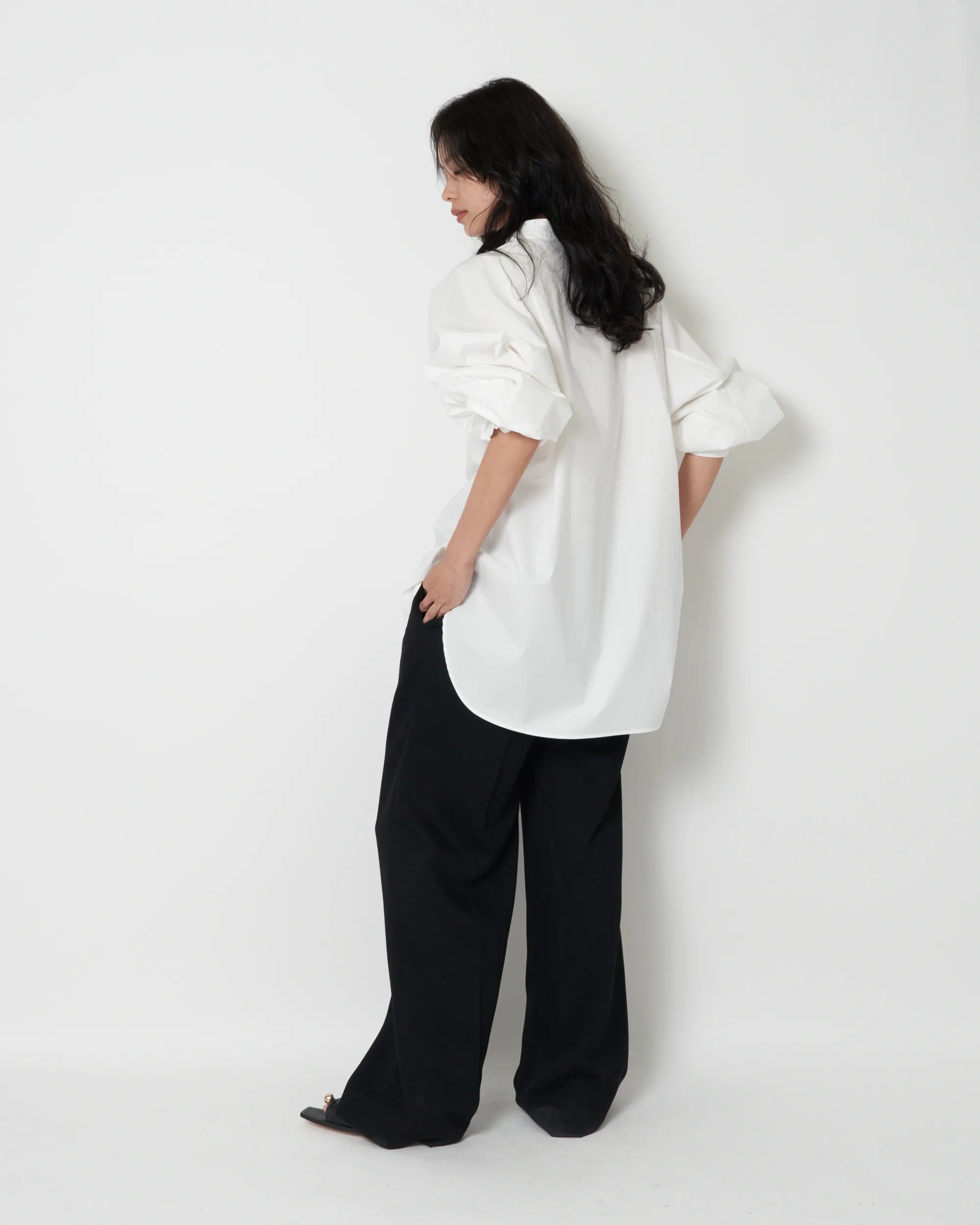 JANNE - COTTON POPLIN VOLUME SLEEVE SHIRT