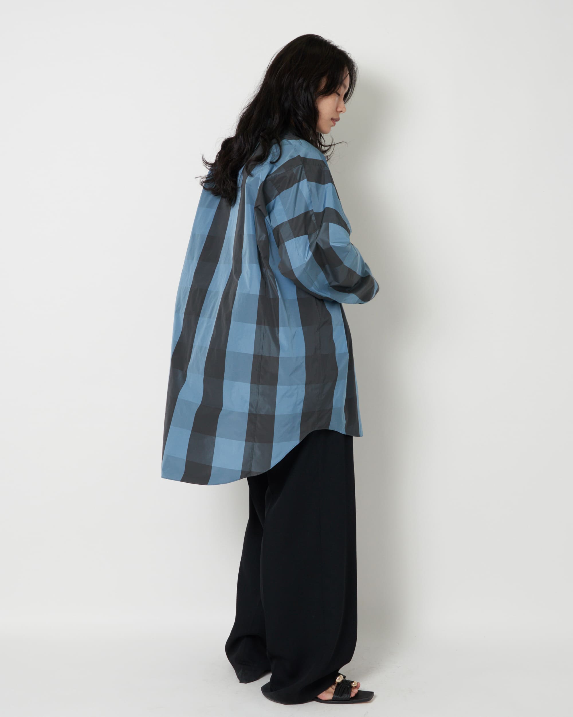 JASLYN - PLAID TAFFETA VOLUMINOUS  SHIRT (SOLD OUT)