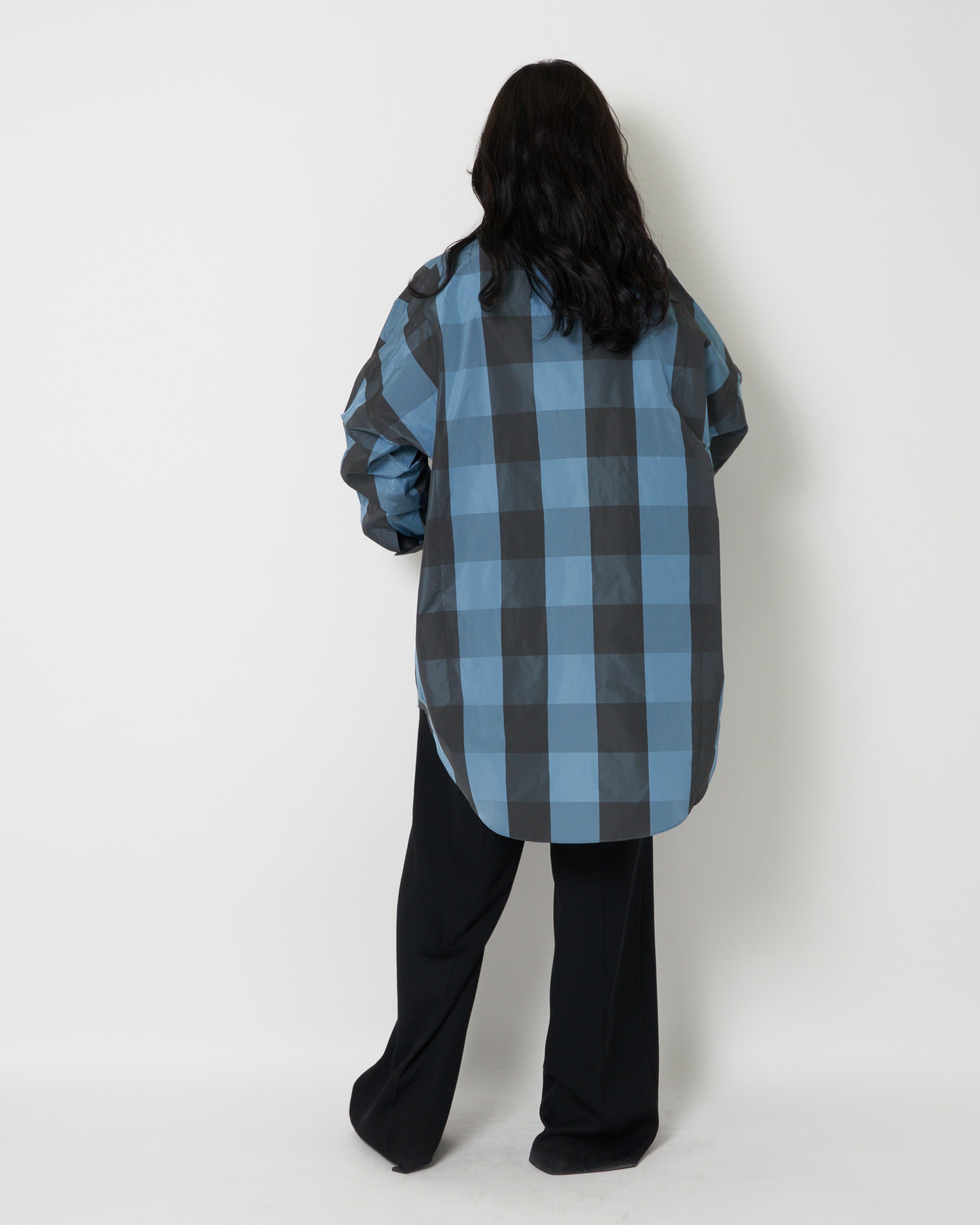JASLYN - PLAID TAFFETA VOLUMINOUS  SHIRT