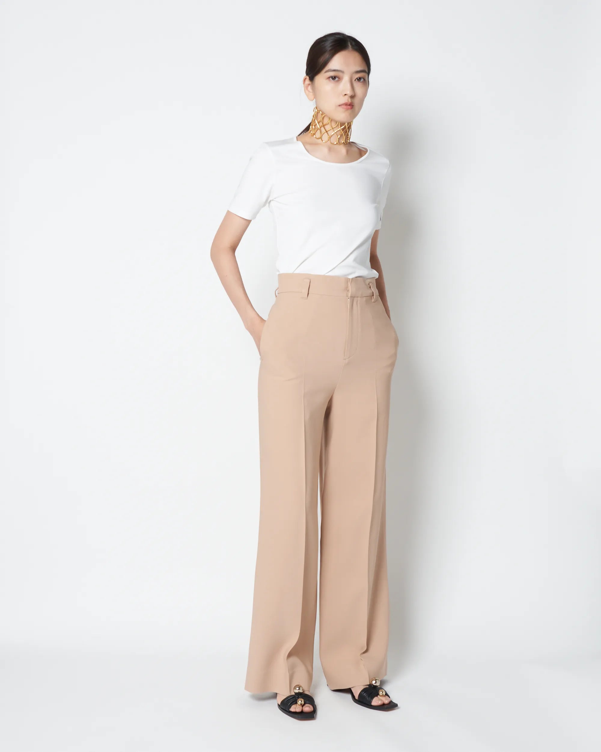 【PRE ORDER】JAVELIN -WIDE SILHOUETTE SILK TROUSERS