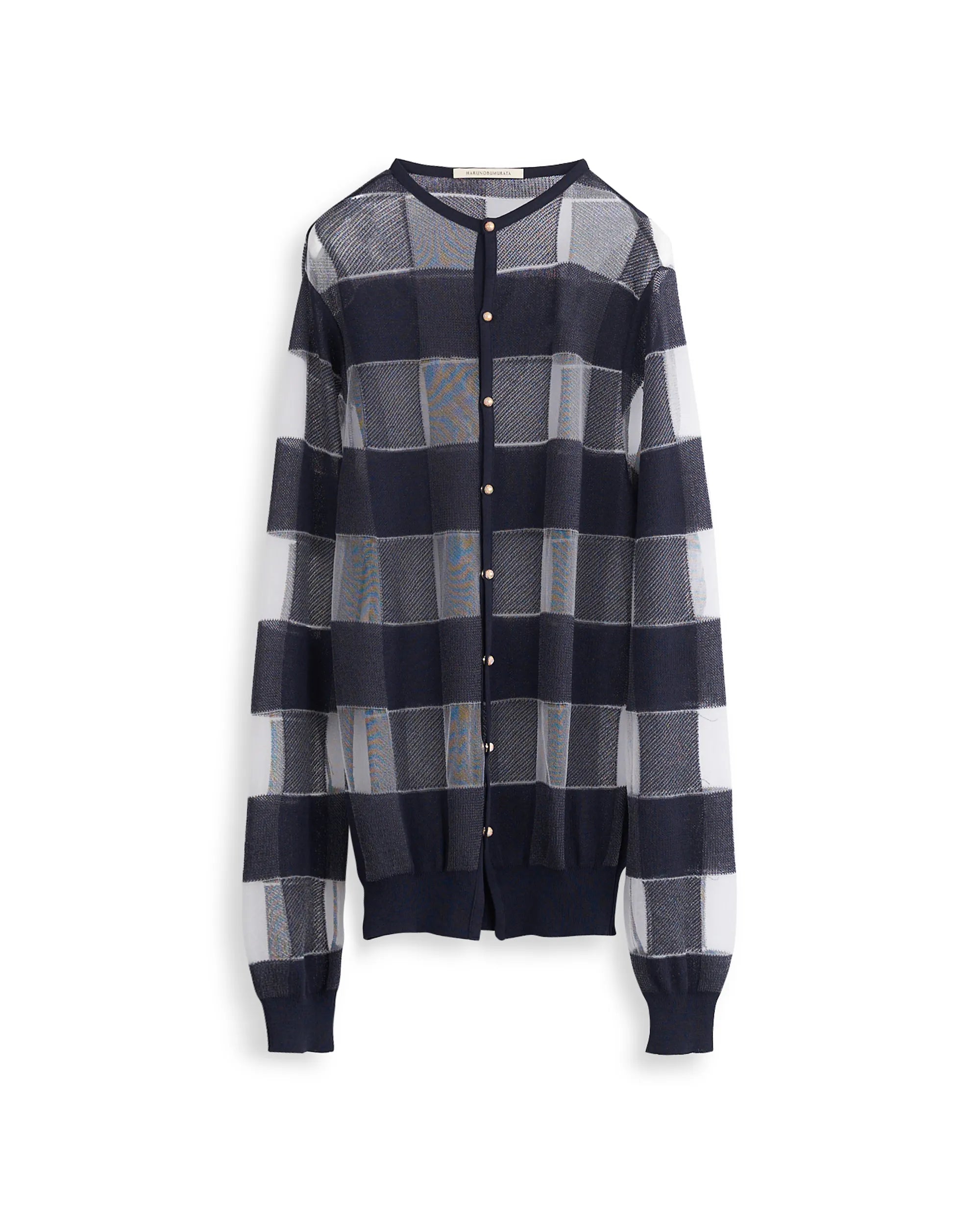 JENNY -  JACQUARD PLAID CARDIGAN