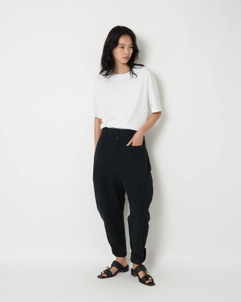 JOURNEY - COTTON CANVAS ROUND SHAPED PANTS