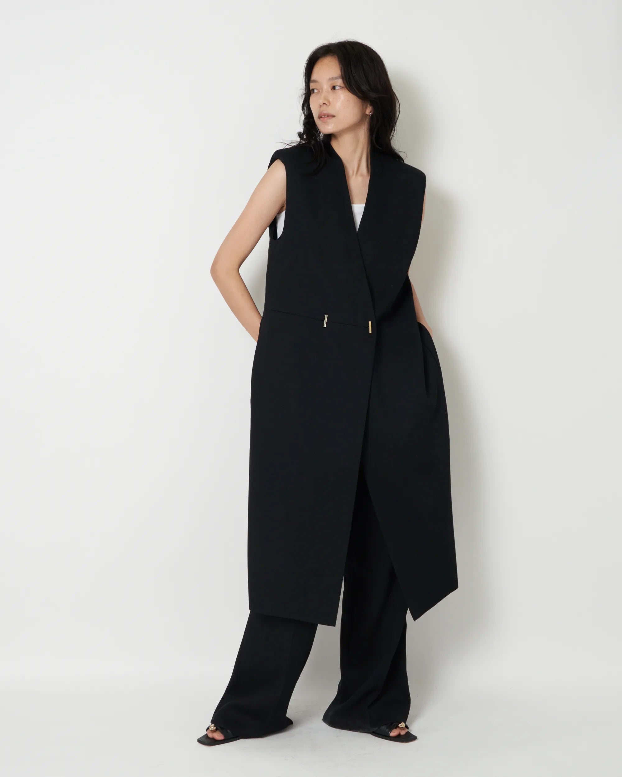 JOYCE -  SUMMER WOOL LONG GILET