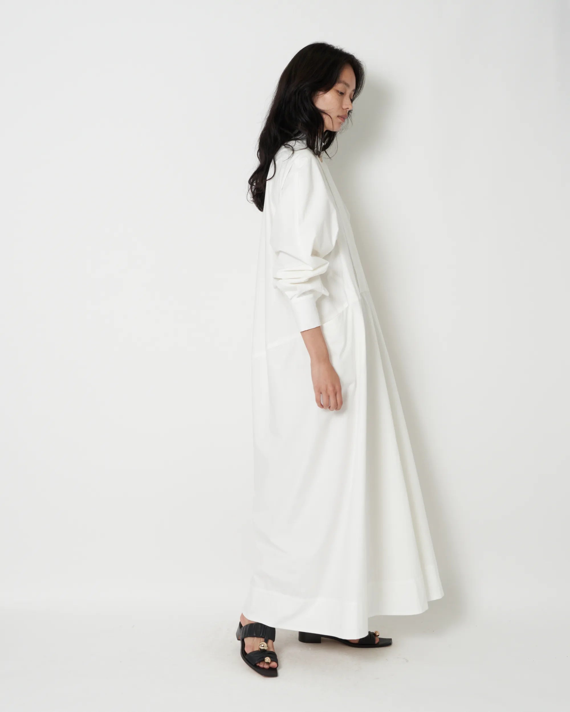 JULIAN - COTTON POPLIN COCOON SHAPED DRESS