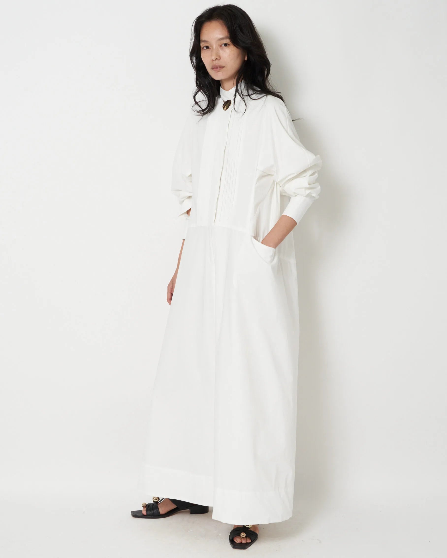 JULIAN - COTTON POPLIN COCOON SHAPED DRESS