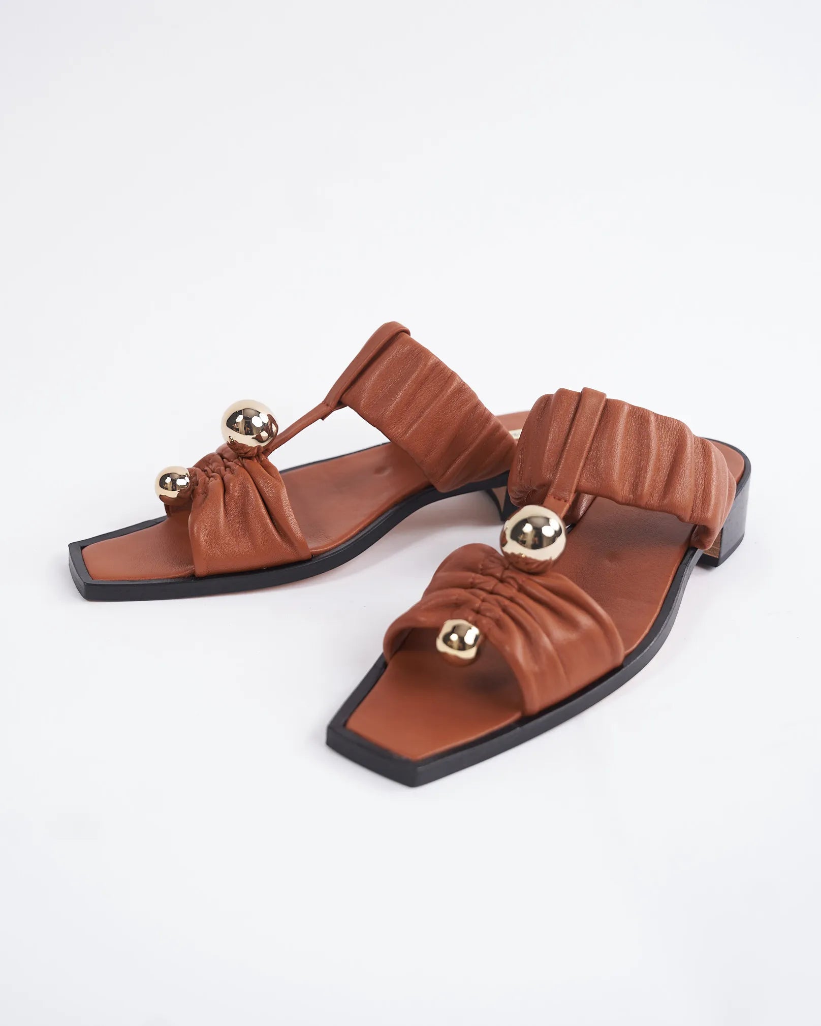 JUPITER - OPEN TOE GATHERED SANDAL