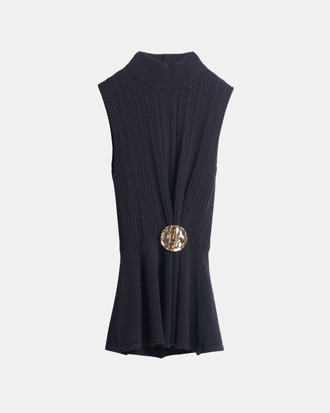 KALI - BOILED WOOL SLEEVELESS  KNIT TOP