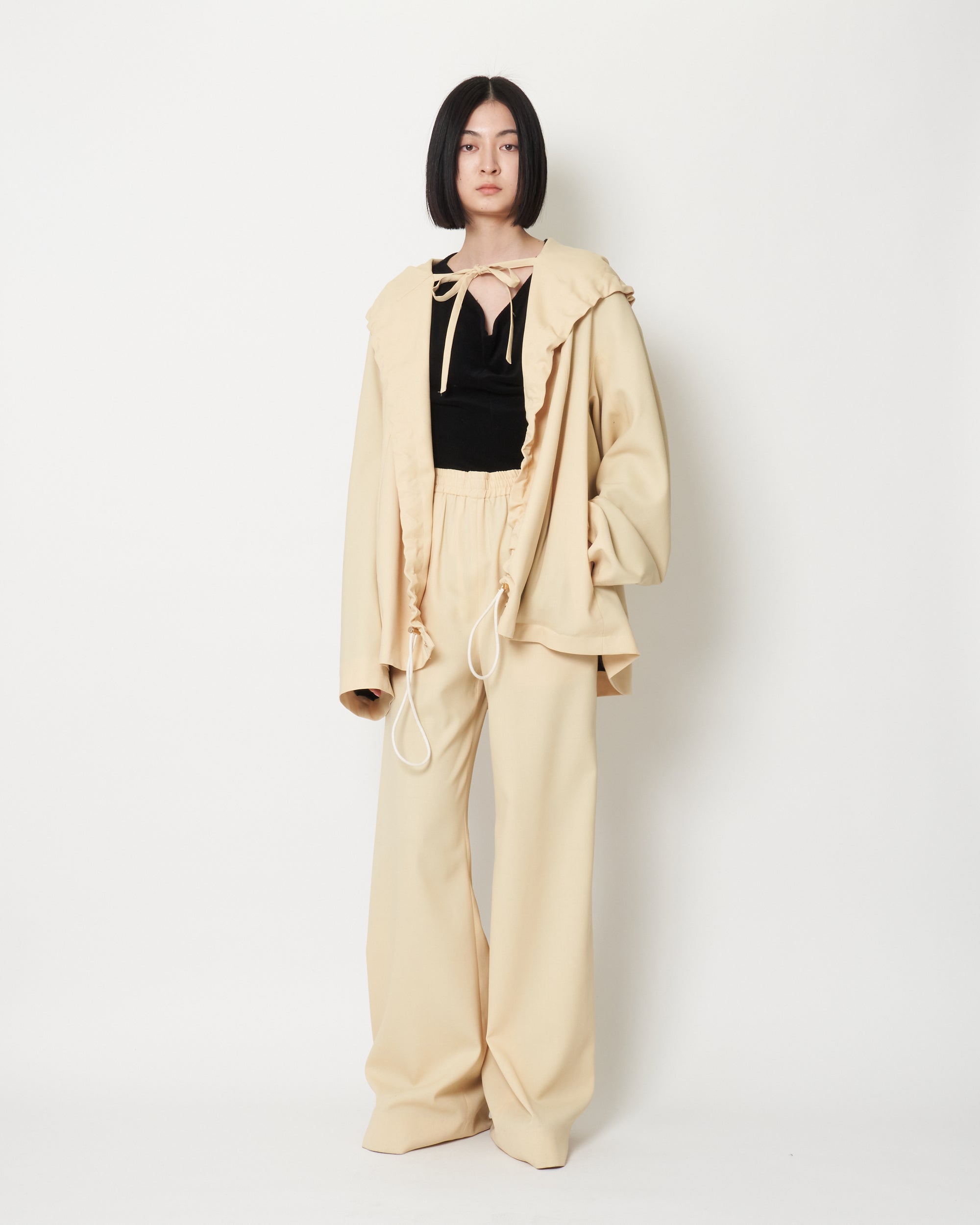 KALLA - GATHERED FRONT HOODED BLOUSON