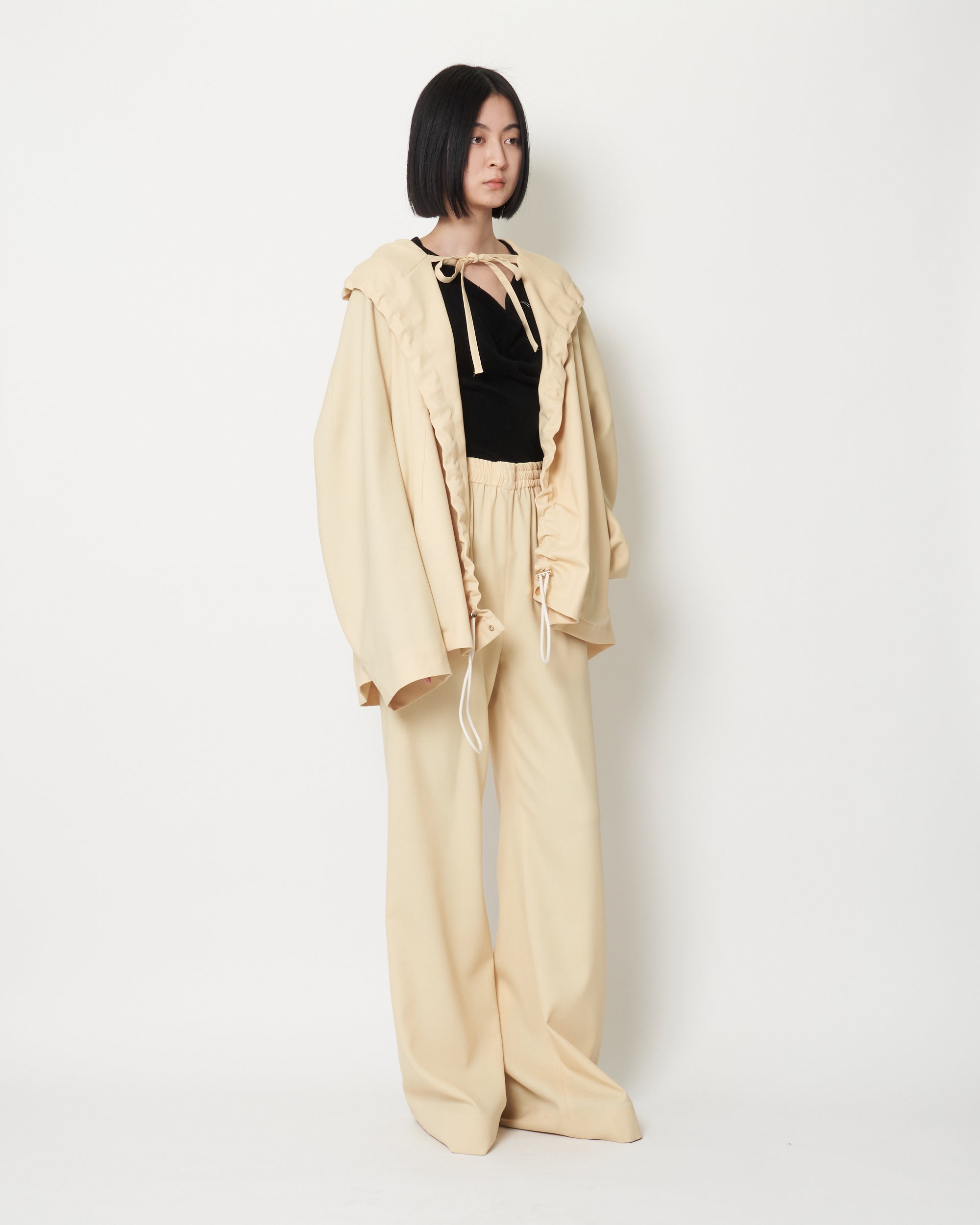 KALLA - GATHERED FRONT HOODED BLOUSON