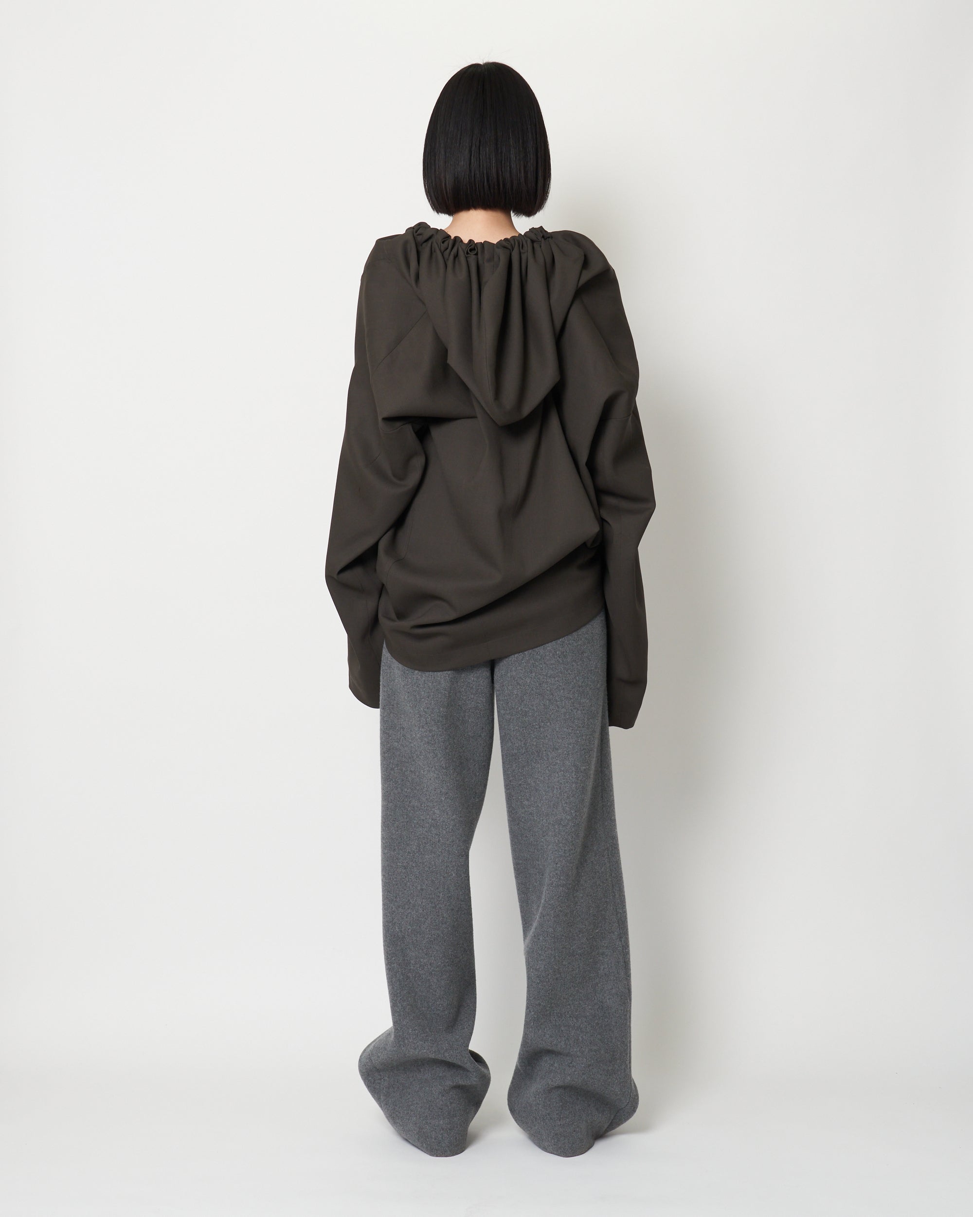 KALLA - GATHERED FRONT HOODED BLOUSON