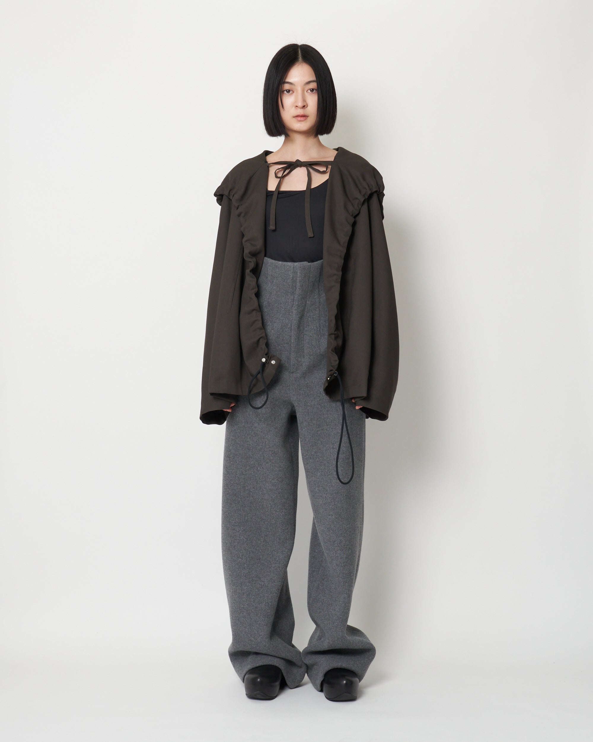 KALLA - GATHERED FRONT HOODED BLOUSON