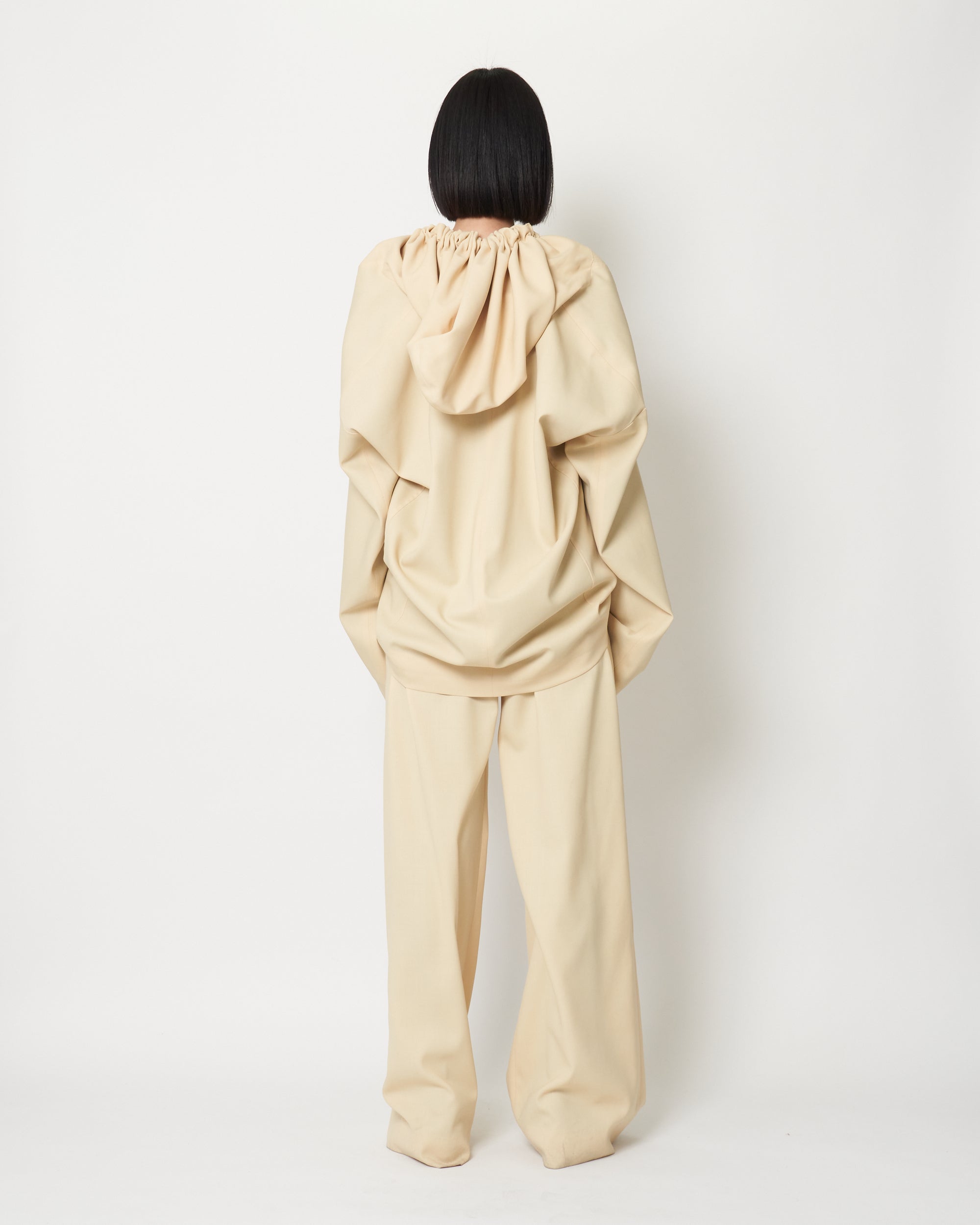 KALLA - GATHERED FRONT HOODED BLOUSON