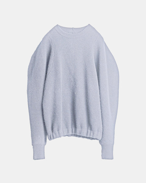 KAMARI - ROUNDED SLEEVE WOOL KNIT SWEATER