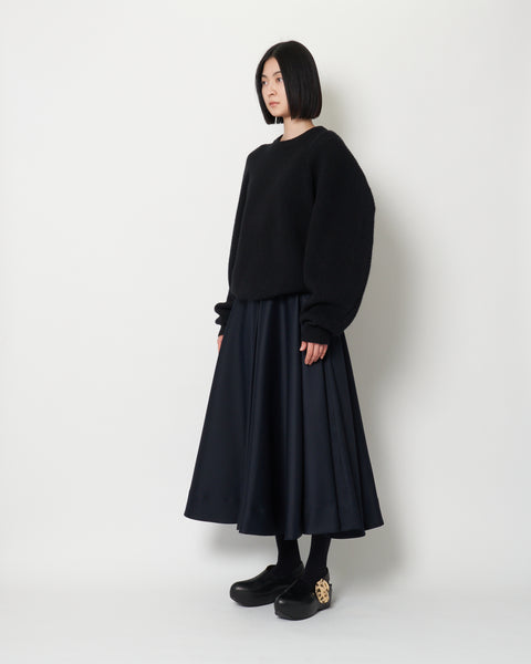 KAMARI - ROUNDED SLEEVE WOOL KNIT SWEATER