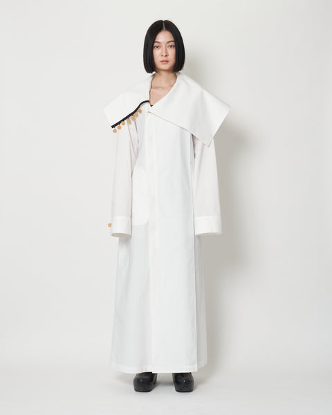 KAMILLA- COTTON POPLIN ASYMMETRY SHIRT DRESS