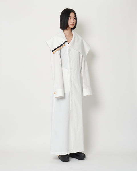 KAMILLA- COTTON POPLIN ASYMMETRY SHIRT DRESS