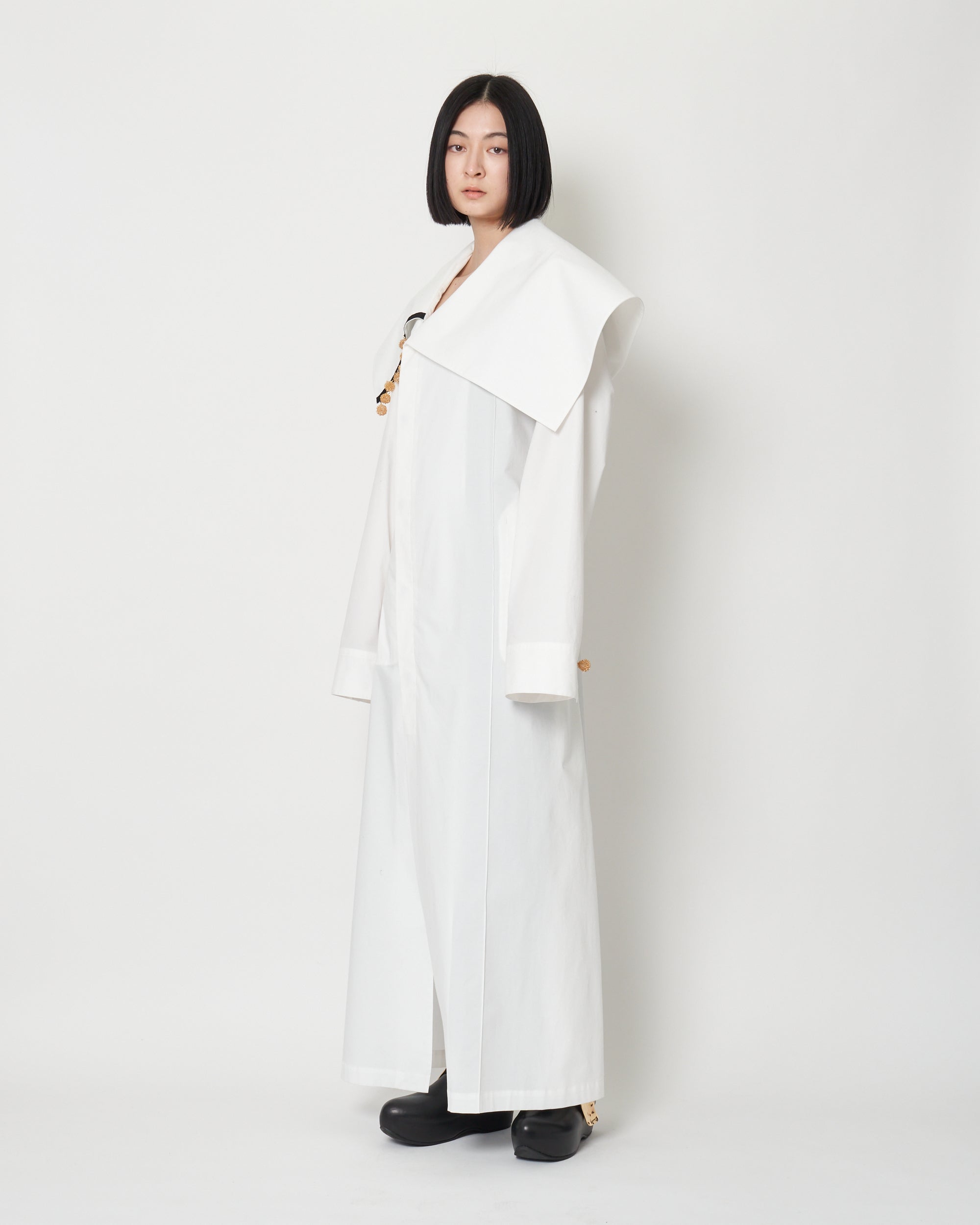 KAMILLA- COTTON POPLIN ASYMMETRY SHIRT DRESS