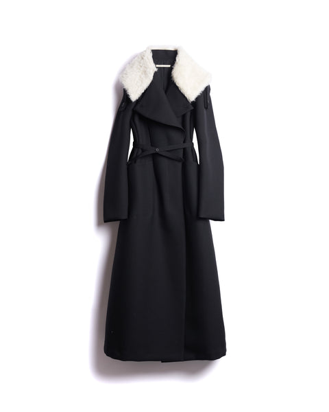 KELLY - BOAH COLLAR WOOL GABARDINE COAT