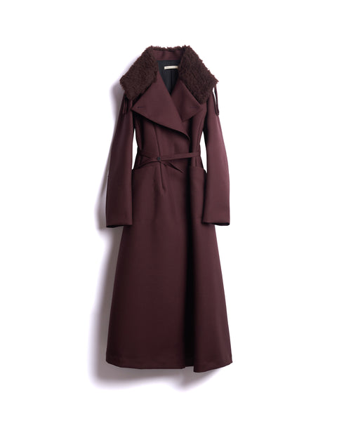 KELLY - BOAH COLLAR WOOL GABARDINE COAT