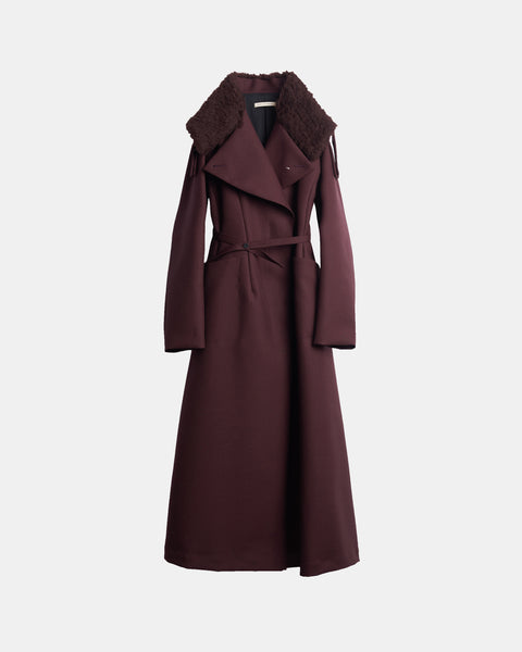 KELLY - BOAH COLLAR WOOL GABARDINE COAT