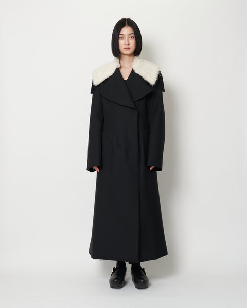 KELLY - BOAH COLLAR WOOL GABARDINE COAT