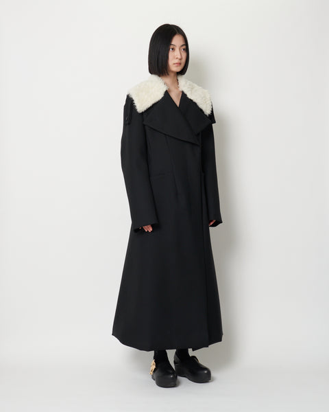 KELLY - BOAH COLLAR WOOL GABARDINE COAT