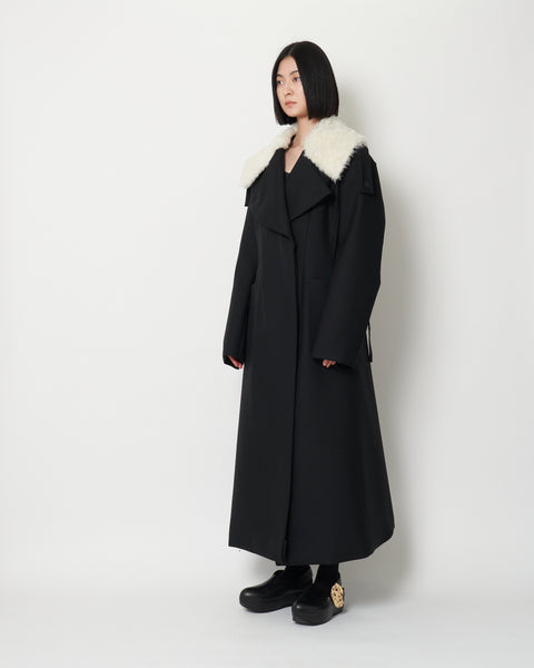 KELLY - BOAH COLLAR WOOL GABARDINE COAT