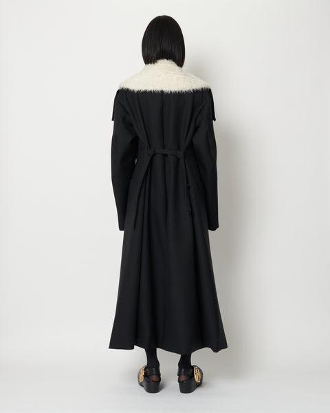 KELLY - BOAH COLLAR WOOL GABARDINE COAT