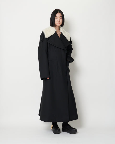 KELLY - BOAH COLLAR WOOL GABARDINE COAT