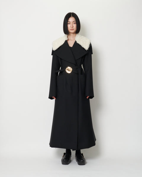 KELLY - BOAH COLLAR WOOL GABARDINE COAT