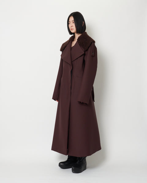 KELLY - BOAH COLLAR WOOL GABARDINE COAT