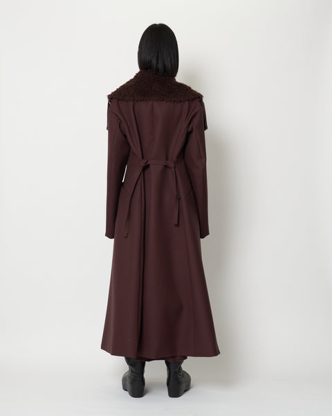 KELLY - BOAH COLLAR WOOL GABARDINE COAT