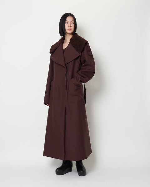 KELLY - BOAH COLLAR WOOL GABARDINE COAT