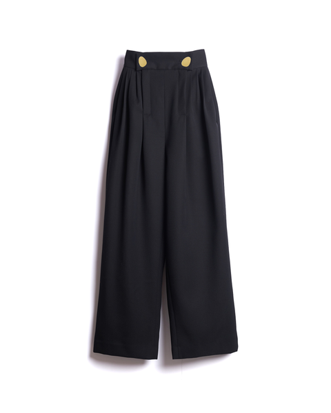 KIERNAN - TUCKED WOOL WORKER TROUSERS