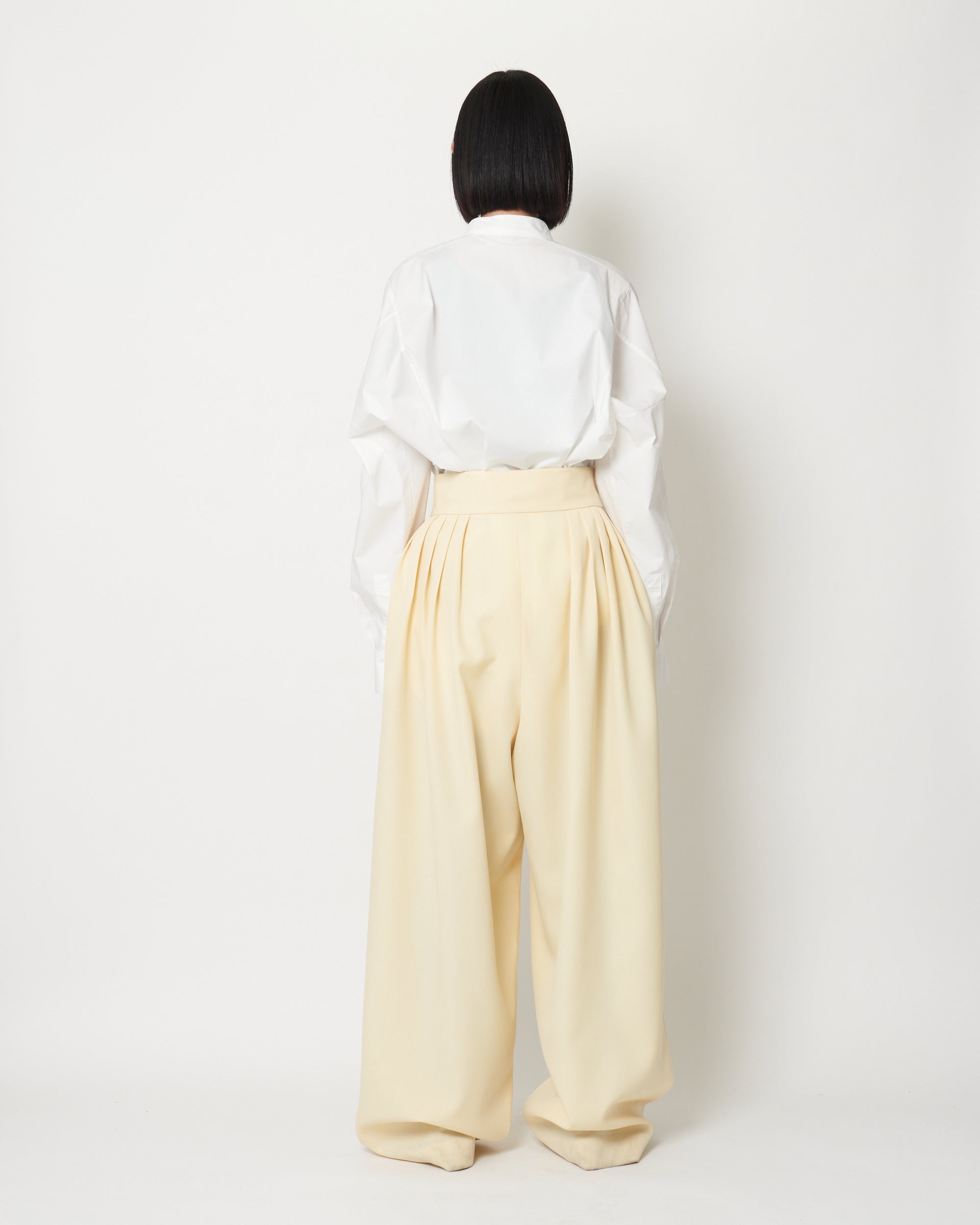 KIERNAN - TUCKED WOOL WORKER TROUSERS