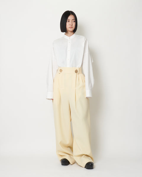 KIERNAN - TUCKED WOOL WORKER TROUSERS