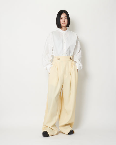 KIERNAN - TUCKED WOOL WORKER TROUSERS