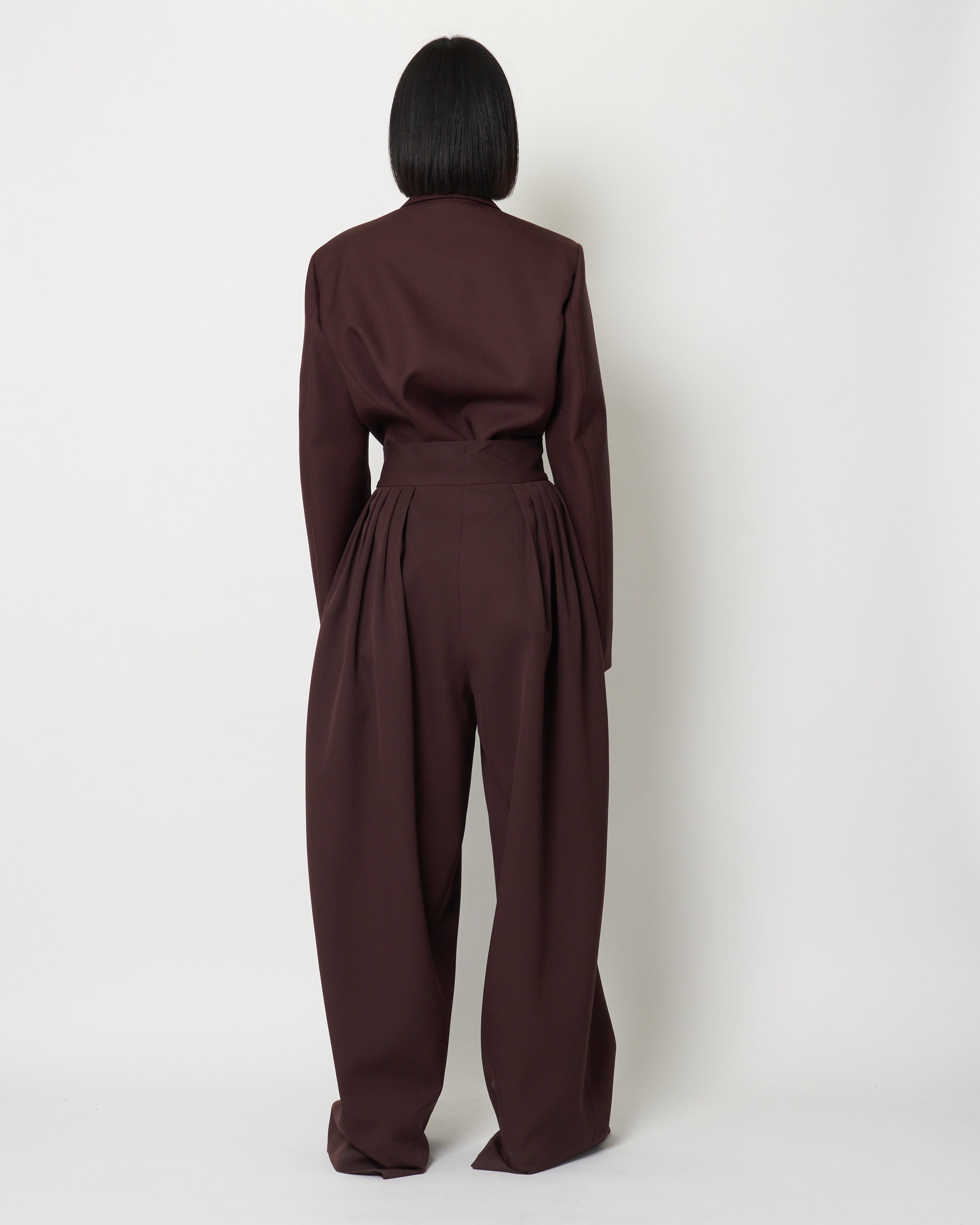 KIERNAN - TUCKED WOOL WORKER TROUSERS