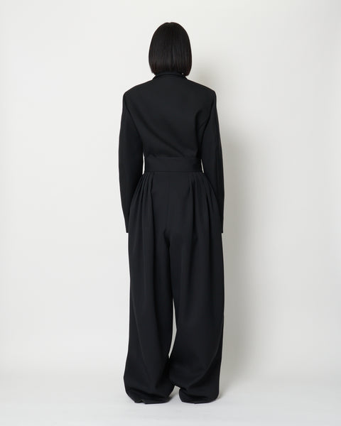 KIERNAN - TUCKED WOOL WORKER TROUSERS