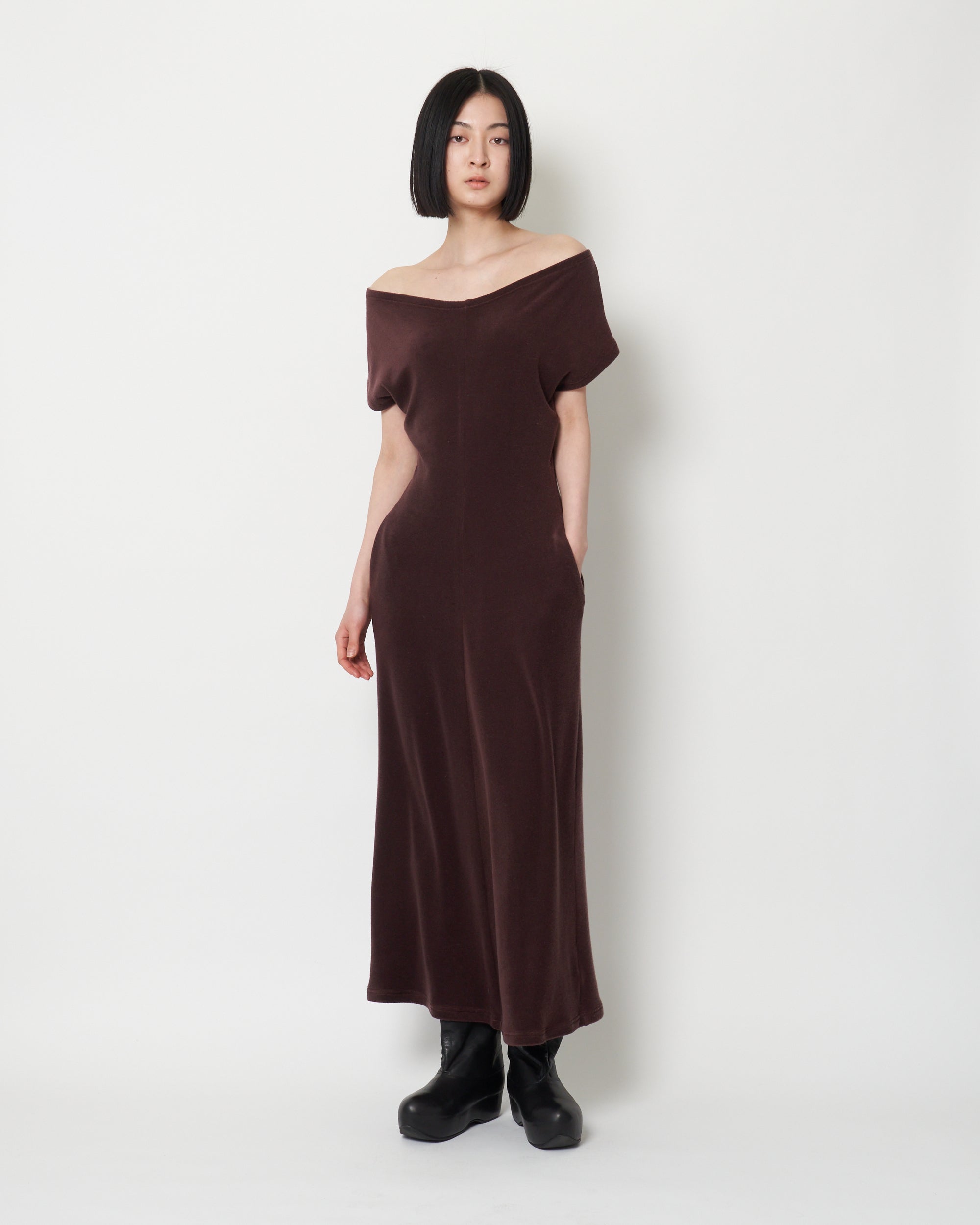 KIRSTY- TENSEL CASHMERE JERSEY DRESS