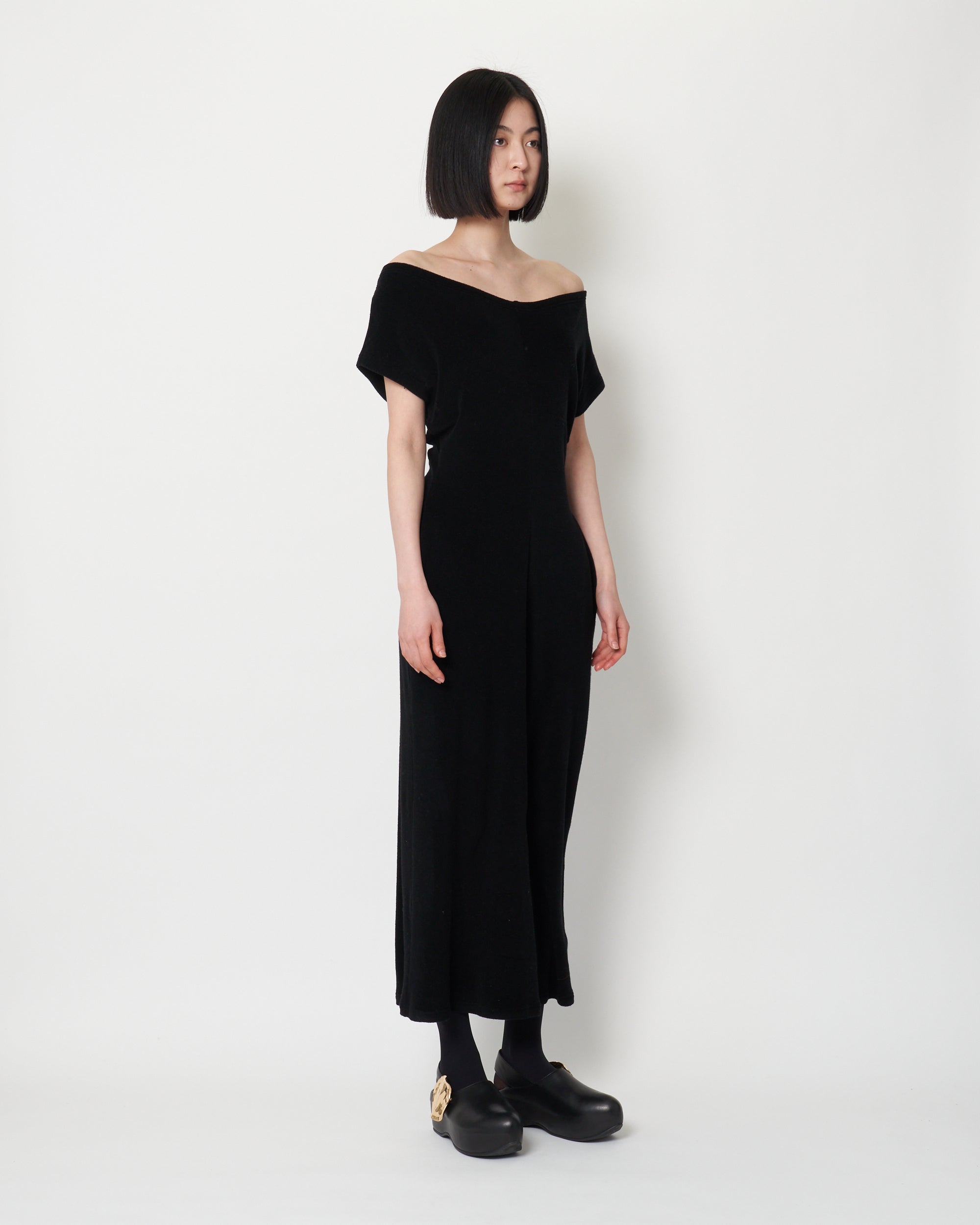 KIRSTY- TENSEL CASHMERE JERSEY DRESS