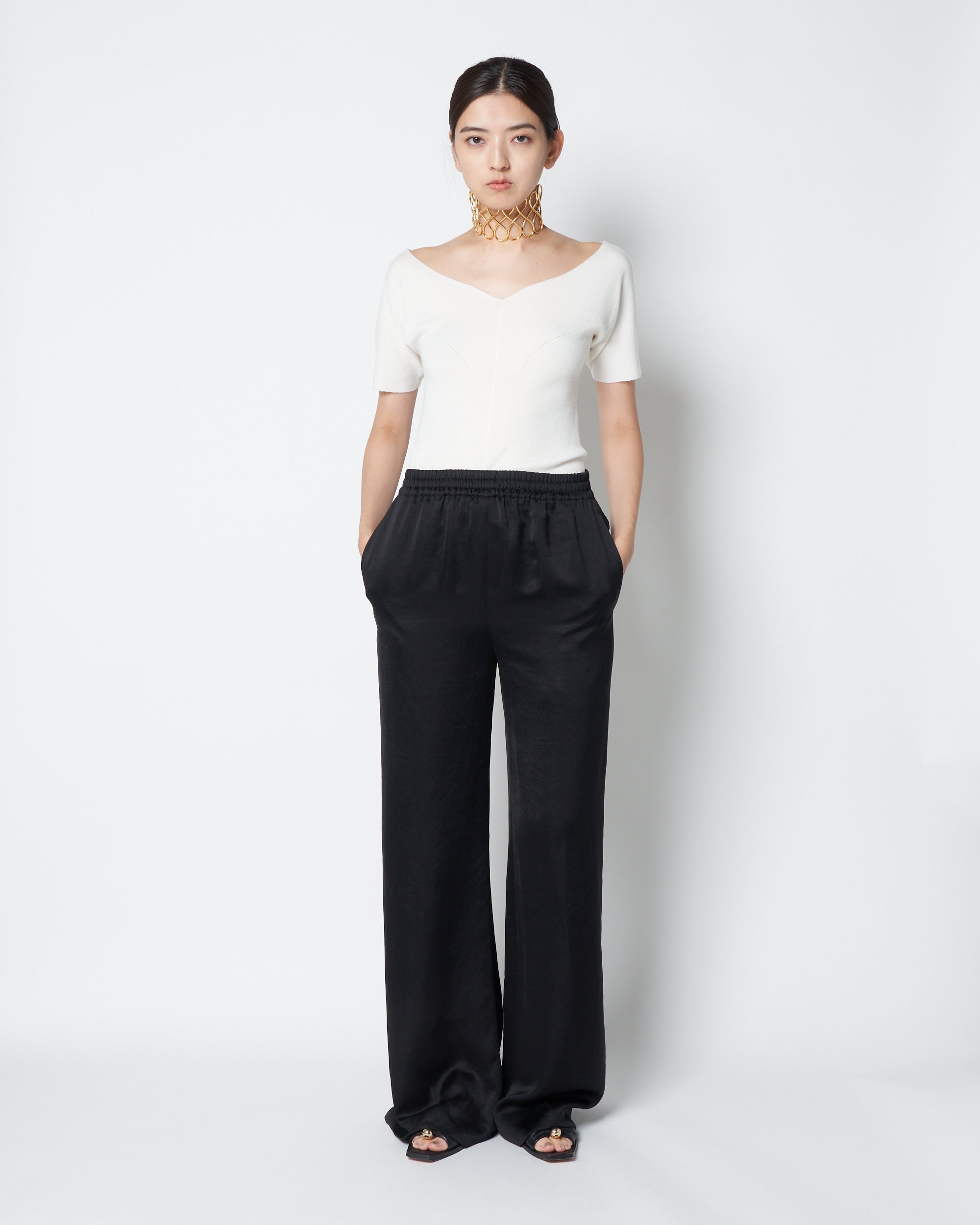 【PRE ORDER】KRISTA - SATIN RELAXED STRAIGHT PANTS